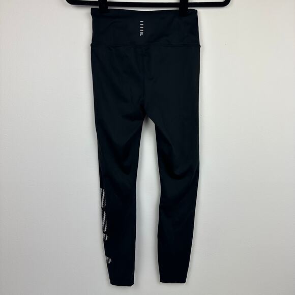Fila Womens Halina 7/8 Spellout Performance Mid Rise Active Black Leggings XS - Picture 3 of 10